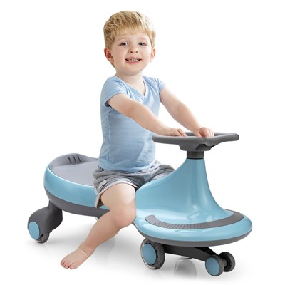Safstar 2 in 1 Wiggle Car for Kids, LED PU Flashing Wheels, Uses Twist, Turn, Ride On Toy for Toddlers Boys Girls 3 Years and Up