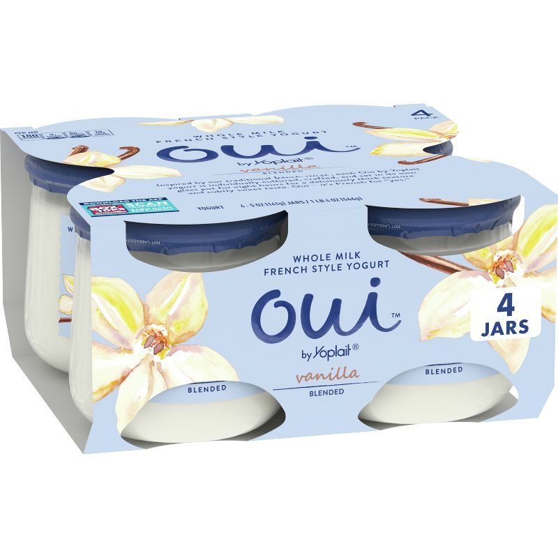 Oui by Yoplait Vanilla Flavored French Style Yogurt - 4ct/5oz Jars, 1 of 12