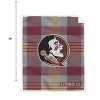 NCAA Florida State Seminoles Plaid Steel Royal Plush Faux Shearling Blanket - 3 of 3