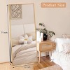 FURNIinspire Full Length Mirrors Floor Standing Body Mirror, Large Rectangle Mirror Long Dressing Mirror for Bedroom, Gold, 18"*58" - 3 of 4