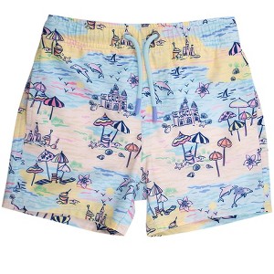 RuggedButts Toddler Boys UPF50+ Sun Protected Stretch Swim Trunks - Beach Day, 4T - 1 of 4