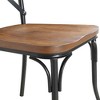 Set of 2 Mumar Side Chair Metal Frame Black/Brown - Inspire Q: Industrial Design, Armless, Wood Composite - 4 of 4