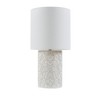 Ink+Ivy Ashbourne Embossed Floral Resin Table Lamp (Includes LED Light Bulb) Ivory : Elegant Nightstand & Decorative Cylinder Shade - 3 of 4