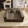 Kumasinova Modern Upholstered Sectional Sofa Couch Set, Oversized Modular Corduroy Sofa with 6 Pillows, DIY Configurable, Non-Slip Design - 2 of 4