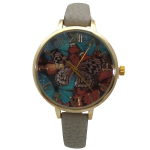 Olivia Pratt Faux Leather Butterflies Dial Women Watch - 1 of 4
