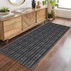 Washable Modern Braided Printed Rug Non Slip Low Pile Rug Soft Contemporary Throw Floor Cover Foldable Indoor Carpet for Living Room Bedroom - 3 of 4
