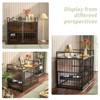 Furniture Style Large Dog Crate with 360¡ã & Adjustable Raised Feeder for Dogs 48in - 3 of 4
