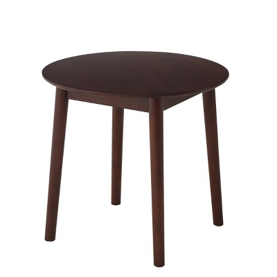 GlasFlength Dining Tables Modern Round Solid Wood Table Simple Elegant Design for Small Spaces and Kitchens, Brown, 31.5"*31.5"*29"