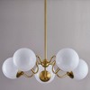Mitzi Havana 5 - Light Chandelier in  Aged Brass Opal Glossy Shade - 3 of 4