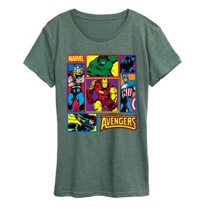 Women's - Marvel - Avengers Grid Short Sleeve Graphic T-Shirt - 1 of 4