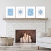 Big Dot of Happiness Blue Snowflakes - Unframed Winter Holiday Linen Paper Wall Art - Set of 4 - Artisms - 8 x 10 inches - 2 of 4