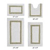 Hotel 4 PC Bath Rug 100% Premium Cotton Tufted Weave Two Tone Reversible Bathroom Rug, Super Soft Absorbent, Machine Washable Bath Mat - 2 of 4