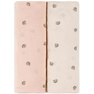 Ely's & Co. Baby Changing Pad Cover - Cradle Sheet 100% Combed Jersey Cotton Pink for Baby Girl - 1 of 4