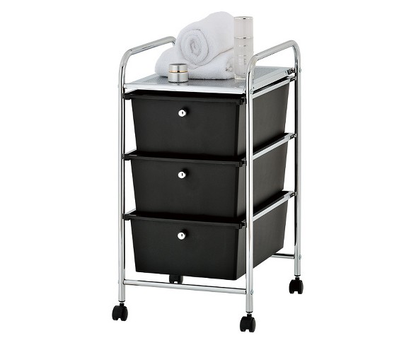 Project 101 3 Tier Storage Cart Black