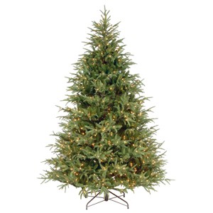 7.5' Prelit Feel Real Frasier Grande Artificial Christmas Tree White Lights - National Tree Company - 1 of 4