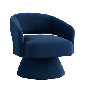 NicBex Velvet Fabric Swivel Accent Chair,Upholstered Swivel Living Room Chairs with Open Backrest,Modern Arm Chair,Accent Chairs for Living Room - 1 of 4