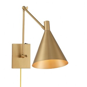 Savoy House Pharos 1 - Light Wall Light in  Noble Brass - 1 of 3