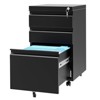 4-Drawer Lateral File Cabinet with Lock – Heavy-Duty Steel Office Storage for Letter, Legal & A4 Documents, Black - 3 of 4
