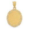 Black Bow Jewelry 14k Yellow Gold Filigree Oval Gemini the Twins Zodiac Pendant, 20mm - 3 of 4