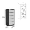 NicBex 5 Drawer Dresser for Bedroom,Modern Style Drawers with Black Handle,Dressers for Kids Room,Living Room,Entry and Hallway - image 3 of 4