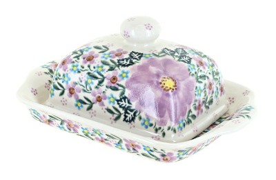 Blue Rose Polish Pottery Garden Of Blue Butter Dish : Target