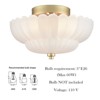 Claxy 3-light Modern Gold Metal with Scalloped Milk Glass Semi Flush Mount Ceiling Light for Living Room - 4 of 4
