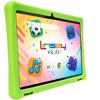 LINSAY 10.1"Octa Core  256GB Storage Android 15 Tablet with Green Kids Defender Case - 2 of 3