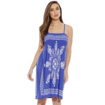 Just Love Summer Dresses for Women - Placement Print Smocked  Sundresses