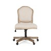 Lyngins Vintage Wooden Adjustable Home Office Desk Chair,Small Swivel Task Chair for Office,Study,Vanity Room - 4 of 4