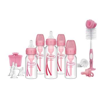 Dr. Brown's Anti-Colic Options+ Narrow Baby Bottle Newborn Gift Set - Pink - 0-6 Months