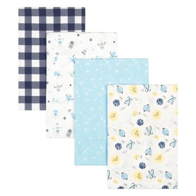 Trend Lab Flannel Receiving Blankets - Space 4pk