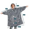 PAVILIA Wearable Blanket Sweatshirt Kids Boy Girl, Warm Cozy Giant Hoodie, Fleece Faux Shearling Oversized Sweater, Big Pocket - 4 of 4