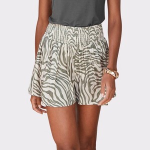 Women's Smocked Waist Flowy Shorts - LASCANA - 1 of 4