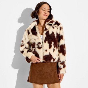 Women's Faux Fur Jacket - Wild Fable™ - 1 of 3