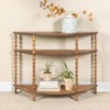 3-Tier Curved Accent Table with Beveled Shelves and Doweled Legs - 3 of 4