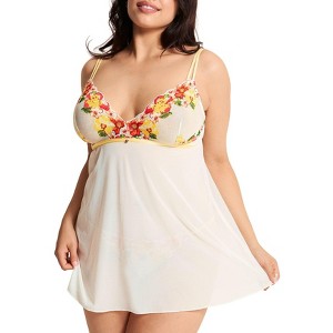 Adore Me Women's Babette Babydoll Lingerie - 1 of 4