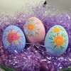 Easter Floral Eggs Yellow Hand-Painted Paper Mache One Hundred 80 Degree  -  Decorative Accent Sets - image 3 of 3