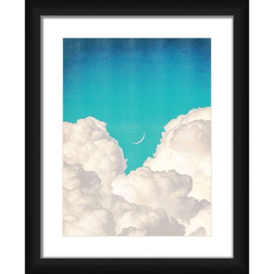18" x 22" Matted to 2" Close Up Clouds Picture Framed Black - PTM Images