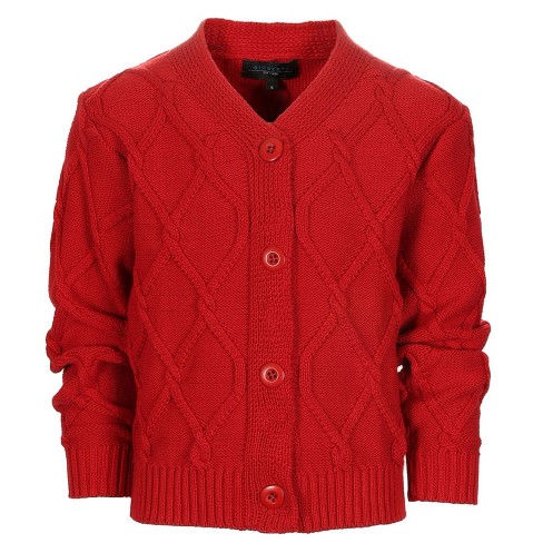 Gioberti Kids And Boys 100 Cotton Knitted V neck Button Up Cardigan Sweater Red Size 3t Target