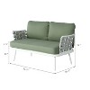 Christopher Knight Home Barbara Modern Outdoor Metal Coffee Table and Upholstered Lovesear Set - 4 of 4