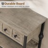 Entryway Table,  Console Table with storage Drawers, 3 Tier Industrial Metal Sofa Table, Behind Couch Table, Hallway Table for Entry, Living Room - 3 of 4