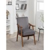 Accent Chair with Velvet Upholstery and Solid Wood Frame - 2 of 4