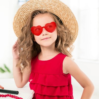Joyfy 28 Packs Valentine Heart Sunglasses with Cards, Kids Classroom Exchange Gifts, Holiday Prizes & Party Favors in Vibrant Colors
