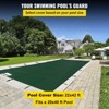 VEVOR Pool Safety Cover Fits 20x40ft Rectangle Inground Pools, Safety Pool Cover with Drainage Holes, Mesh Solid Pool Cover for Swimming Pool, Green - 3 of 4