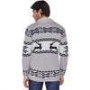 COOFANDY Men's Christmas Cardigans Ugly Xmas Sweaters Reindeer Snowflake Shawl Collar Knitted Cardigan Sweater - 3 of 4
