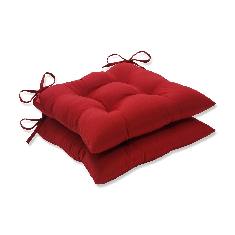 UPC 751379386508 product image for 2pc Fresco Outdoor Tufted Seat Pads Red - Pillow Perfect | upcitemdb.com