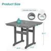 Square Outdoor Dining Tables for 4, HDPS Weather Resistant Patio Dining Table, 35" Outdoor Tables with 1.96" Umbrella Hole - 3 of 4