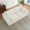 Loveseat Corduroy Cloud Boneless Sofa with Modular Sectional Design and Oversized Comfort - 2 of 4