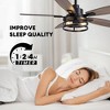Siljoy 46-in Farmhouse Cage Ceiling Fan with Walnut or Black Color Blades Ceiling Fan With Light - Remote Included ( 5-Blade Bulb not included) - 4 of 4