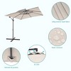 Sonkuki 8.2x8.2 FT Outdoor Hanging Umbrella Patio Offset W/t Cross Fade-resistant - 4 of 4